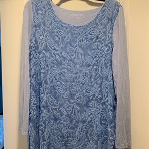 Lacy Light Blue Tunic